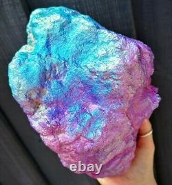 Stunning Large Heavy Unicorn Aura Quartz Geode Piece, Healing Crystal
