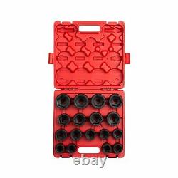 Sunex 4684, 3/4 Inch Drive Heavy Duty Impact Socket Set, 17-Piece, Metric, 26