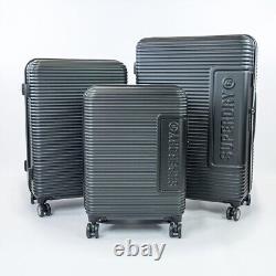 Superdry Sleek 3 Piece Luggage Set Strong & Lightweight