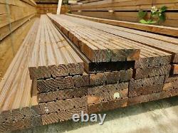 TREATED DECKING BOARDS 150mm x 38mm x 4800mm WOODEN TIMBER HEAVY DUTY PREMIUM
