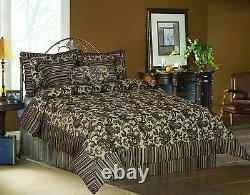 Tache 6 Piece Exotic Blooms Floral Paisley Heavy Luxury Jacquard Comforter Set