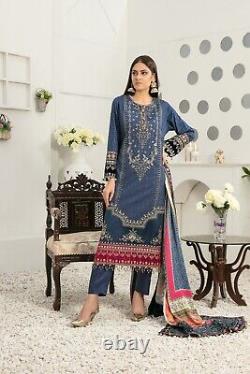 Tawakkal Fabrics 3 Piece Stitched Fancy Heavy Embroidered Suit D-7376