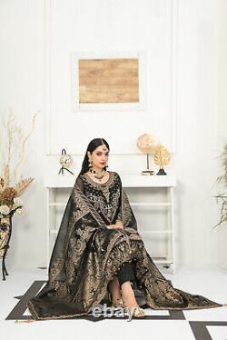 Tawakkal Fabrics 3 Piece Stitched Heavy Embroidered Fancy Suit D-7705