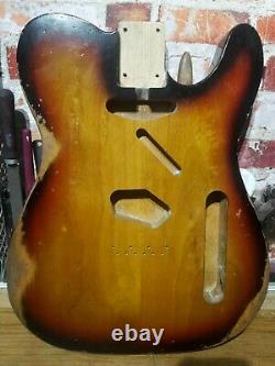 Telecaster Body 3T Sunburst Heavy Relic Nitro 2 piece Alder USA spec