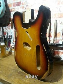 Telecaster Body 3T Sunburst Heavy Relic Nitro 2 piece Alder USA spec