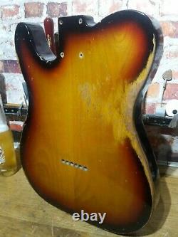 Telecaster Body 3T Sunburst Heavy Relic Nitro 2 piece Alder USA spec