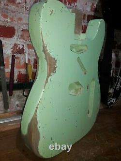 Telecaster Body Surf Green Heavy Relic Nitro 2 piece Alder USA spec