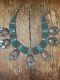 Tibetan Handcrafted Silver Turquoise Coral Choker/bib Statement Piece Heavy