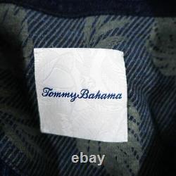 Tommy Bahama Blue Medium Sea Captain Cardigan Heavy Elbow Patch Sweater Mens New
