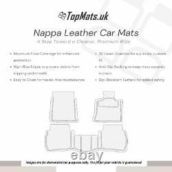 Topmats.uk Luxury Car Mats Tailored for Audi A6 (2011-2018)/ Black Leather