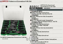 Toptul Professional 20 Piece Super Grip Combination Screwdriver Set GZC2005