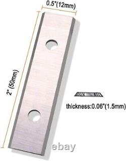 Tungsten Carbide Paint Scraper Blades 50X12X1.5Mm 10 Pieces Double-Edged Heavy D