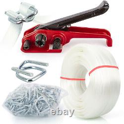 UK Heavy Duty Pallet Strapping Banding Kit 100m Coil & 50 Pieces 16mm Buckles