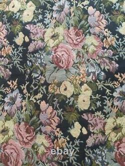 VTG Upholstery Floral Tapestry Fabric One Piece READ New Old Stock No Tag
