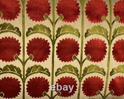 Vervain Vivienne Velour Pomegranite Velvet Designer Fabric 1.1 yard piece