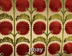 Vervain Vivienne Velour Pomegranite Velvet Designer Fabric 1.1 yard piece