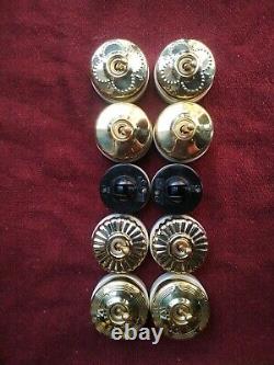 Vintage Brass Ceramic Bakelite 1 Way Electric Switch Sample 10 Pieces Home Decor