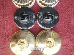 Vintage Brass Ceramic Bakelite 1 Way Electric Switch Sample 10 Pieces Home Decor