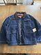 Vintage Nos Wrangler Heavy Winter Denim Coat Jacket Patch Sherpa Lined 3xl