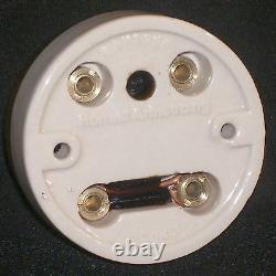 Vintage Plain Brass & Ceramic 2 Way Electric Switch Button Home Decor Set Of 6 #