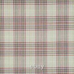 Voyage Maison Lythmore Plum Check Fabric 13m Roll Country Plaid Curtains