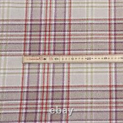 Voyage Maison Lythmore Plum Check Fabric 13m Roll Country Plaid Curtains