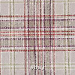 Voyage Maison Lythmore Plum Check Fabric 13m Roll Country Plaid Curtains