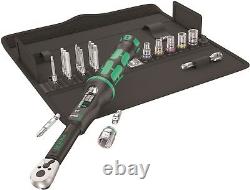 WERA 20 Piece Click Torque A6 1/4 Wrench 2.5 To 25Nm Bike Spanner Set, 130110