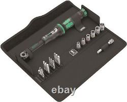 WERA 20 Piece Click Torque A6 1/4 Wrench 2.5 To 25Nm Bike Spanner Set, 130110