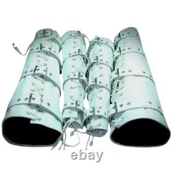 White Leather Men Arm & Leg Binders 4 piece heavy Duty Bondage BDSM set