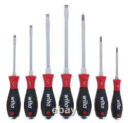 Wiha 53097 Screwdriver Set, Slotted and Phillips, Extra Heavy Duty, 7 Piece