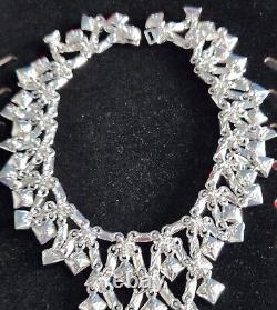Women Choker Heavy 26X3cms Magenta Garnet In A White Gold Finish Designer Piece