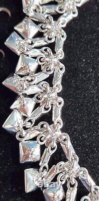 Women Choker Heavy 26X3cms Magenta Garnet In A White Gold Finish Designer Piece