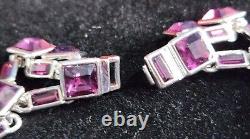 Women Choker Heavy 26X3cms Magenta Garnet In A White Gold Finish Designer Piece