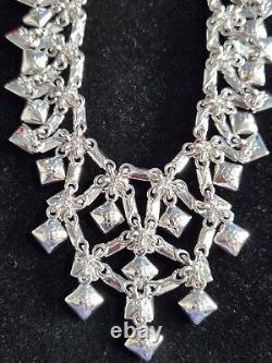 Women Choker Heavy 26X3cms Magenta Garnet In A White Gold Finish Designer Piece