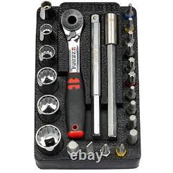 Zebra 1/4 Multi Wrench+ 23 Piece MINI Set with Ratchet Wrench+ Case Heavy Duty