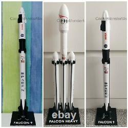 3 Piece Set Spacex Falcon 9 Lourd, Falcon 9 Crew Dragon Capsule Et Falcon