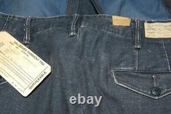 $398 Polo Ralph Lauren Rrl Hommes Patchwork Patch Heavy Jeans Pantalon Navy Blue 31/34