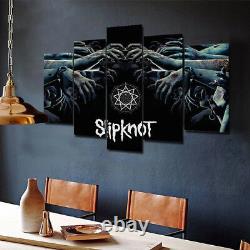 5 Pièces Décoration De La Maison Toile D'impression Murale Art Abstrait Slipknot Band Heavy Metal