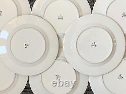 8 x Nouvelles Assiettes de Steak de Dîner de la Ligne Exclusive Platine de Harrods Knightsbridge 12