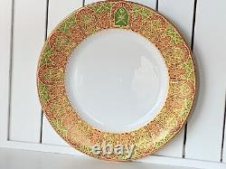 Assiette à dîner de De Lamerie, lourdement dorée, en forme de bouton de rose, HM Sultan d'Oman, commandée, 11 pouces.