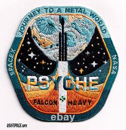 Authentique PSYCHE -SPACEX- FALCON HEAVY-NASA SATELLITE Mission Employee PATCH	 <br/>	
 
<br/> Traduction en français : Patch d'employé de mission authentique PSYCHE -SPACEX- FALCON HEAVY-NASA SATELLITE