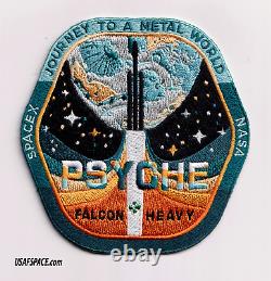 Authentique PSYCHE -SPACEX- FALCON HEAVY-NASA SATELLITE Mission Employee PATCH  
  <br/><br/>Traduction en français : Patch d'employé de mission authentique PSYCHE -SPACEX- FALCON HEAVY-NASA SATELLITE