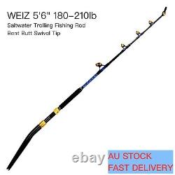 Bent Butt Fishing Rod 2piece Saltwater Offshore Trolling Rod Big Game Roller Rod