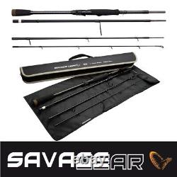 Canne à pêche Savage Gear SG2 Travel Rod de 8 pieds, 4 pièces, avec un poids de lancer de 40-110 g, pour la pêche au leurre à la mouche.