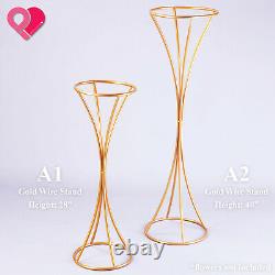 Cluster Candle Holder Acrylic Shade Wire Flower Centerpiece Stand Pilier Mariage
