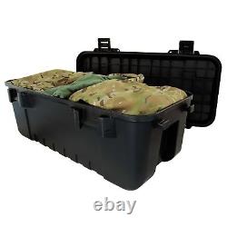 Coffre de rangement militaire robuste Plano Heavy Duty, noir parfait pour une utilisation intérieure/extérieure