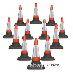 Cônes de Trafic Rouges en Plastique Haute Résistance de 750 MM de Hauteur, Pack de 5 à 200 unités