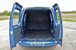 Convient VW Caddy SWB Porte latérale simple 2010 à 2020 Tapis de sol arrière en caoutchouc noir pour fourgonnette