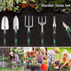 Ensemble d'outils de jardinage en aluminium robuste de 11 pièces, cadeau de jardinage